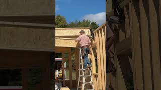 Installing floor joists [upl. by Sherfield]