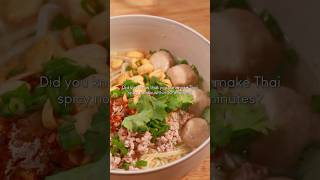 ASMR cooking spicy Thai noodle soup no talking no BGM asmr shorts shortvideo [upl. by Filia]