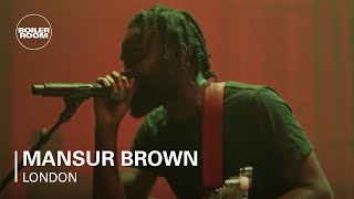 Mansur Brown  Boiler Room x Barbican London  Live Set [upl. by Margalo]