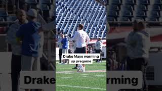 Drake Maye Warming Up Early Ahead of Patriots vs Rams [upl. by Mehitable626]