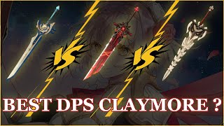 DPS Noelle Claymore Showdown Whiteblind vs Wolfs Gravestone vs Serpent Spine [upl. by Yssis944]