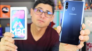 Samsung Galaxy M30 com 5000mAh de BATERIA e CÂMERA TRIPLA Unboxing e Impressões [upl. by Thorn]