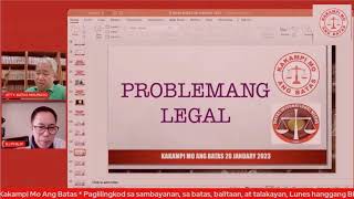 Kakampi Mo Ang Batas  Paglilingkod sa sambayanang may problemang legal [upl. by Airemaj]