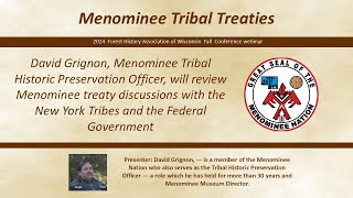 Menominee Tribal Treaties [upl. by Aivin755]