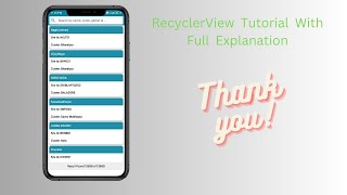 Recycler View in Android Studio Easy Explanation  Android Recycler View Tutorial [upl. by Nosredneh]