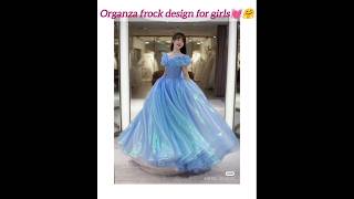 Beautiful organza frock design 😍💓organzafrock organzasuitoutfitideas womensclothing [upl. by Ursa]