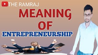 Entrepreneurship meaning I concept of entrepreneurship l Entrepreneurship in hindi [upl. by Vally505]