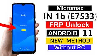 Micromax IN1b Google Account Bypass  ANDROID 11  New Method without computer [upl. by Leciram]