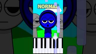 Jevin Theme Incredibox Sprunki  Normal Vs Horror on piano [upl. by Nahshu]