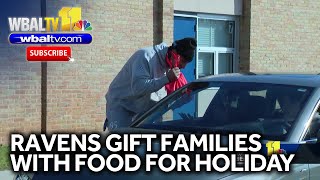 Ravens give Thanksgiving dinners to families in need [upl. by Doak]