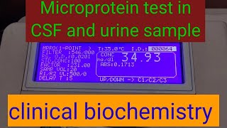 how to perform micro Protein test  CSF urine  body fluids chem 5x biochemistry analyzer [upl. by Olva981]