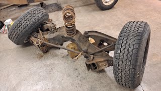 196366 Chevy C10 Front Suspension Swap to Square Body Front Suspension  C10 inliner EP26 [upl. by Eelarual]