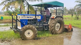 First time 4x4 Swaraj 744FE Mud field performance  Full features and specifications [upl. by Nylrebma826]