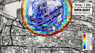 Beirut Ammonium Nitrate explosion simulation pressure [upl. by Hajin]