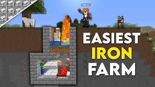 Minecraft The Easiest IRON FARM to Make  Tutorial 118 amp 119 [upl. by Murdock]