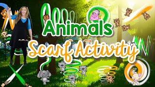 Animal Scarf Activity Scarf Movement Dance Animal Brain Break Sing Play Create [upl. by Wane]