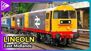 DOUBLE LOCOS Trains at Lincoln Central 17082024 [upl. by Aalst927]