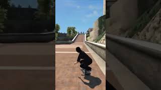 Quad kick flip down the big stairs skateboarding skate skating skate short shorts [upl. by Adnalahs966]