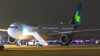 EMERGENCY DIVERSION WINDY Aer Lingus Airbus A330302 Landing in Daytona Beach [upl. by Mitzl]