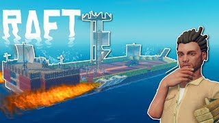 ROCKET PIRATE SHIP  Raft Multiplayer Gameplay  Survival Raft Building Game [upl. by Alper]