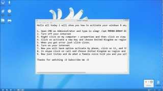 How to Activate Windows 8 any version Tested and working [upl. by Drofub220]