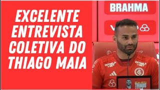 EXCELENTE ENTREVISTA COLETIVA DO THIAGO MAIA [upl. by Neliac663]