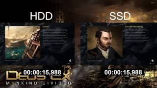 Deus Ex Mankind Divided HDD 5400 rpm vs SSD Loading Savegame [upl. by Assilem]