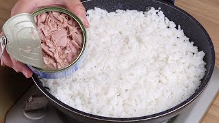 ¿Tienes arroz y atún enlatado en casa Haz esta receta súper fácil [upl. by Negrom]