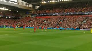 Liverpool fans sing Fields of Anfield Road  CL Semi Final vs Villarreal [upl. by Ahsam548]