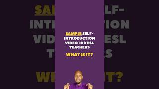 What is a SELF INTRODUCTION video in the esl industry 🤔 teachabroad eslteacher [upl. by Ecyoj]