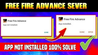 App not Installed In Free Fire Ob44 Advance Server  App not installed problem fixed [upl. by Aryk]