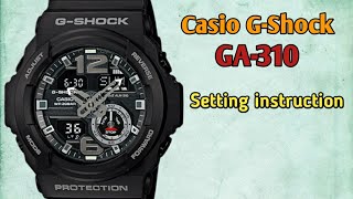 Casio GShock GA310 5357 Setting instructionTrendWatchLab [upl. by Almire980]