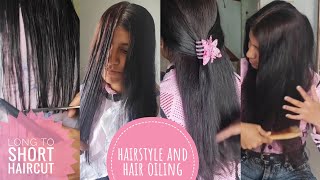 long to short haircut makeover and hairstyle  long hairplay membership exclusive video join now [upl. by Alocin]