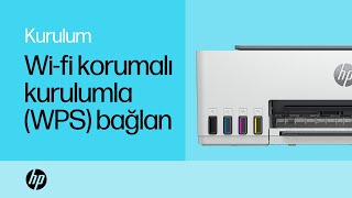 Bir HP yazıcıyı WiFi Korumalı Kurulum kullanarak bir kablosuz ağa bağlama  HP Support [upl. by Schulz]