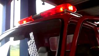 Senken Lightbar LTF2000 Rotary at Cimahi Firetruck By PROsignal [upl. by Htebasyle]