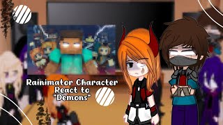 Rainimator character react to quotDemonsquot   INDONESIA  ENGGLISH [upl. by Nannek]