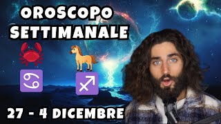 OROSCOPO DELLA SETTIMANA DAL 27 NOVEMBRE AL 4 DICEMBRE [upl. by Mollie137]