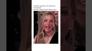 Jennifer Lawrence on Emma Stones Golden Globes win shorts shortvideo celebrity viral fyp [upl. by Ellenig42]