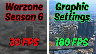 Best Graphic Settings for MAX FPS  Warzone Season 6 [upl. by Arres59]