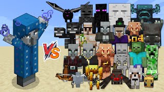 Illusioner vs All Mobs in Minecraft [upl. by Annuahsal]