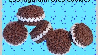 New Loomigurumi  Amigurumi Oreo Cookie  Rubber Band Crochet  Rainbow Loom  Hook Only [upl. by Knox]