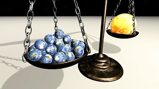 How Many Earths Would It Take To Equal The Mass Of The Sun  Planet Comparison [upl. by Leahci]