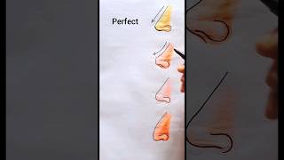 Which nose 👃 shape is yours  cute angel devil perfect shorts youtubeshorts allartinone [upl. by Jairia659]