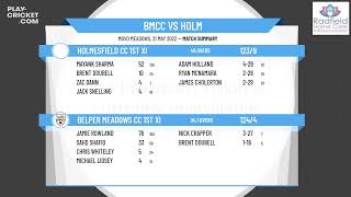 Derbyshire County CL  Div 2  Belper Meadows CC 1st XI v Holmesfield CC 1st XI [upl. by Irdua470]