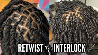 Interlocking vs Retwisting Locs PROS amp CONS  My Entire Experience [upl. by Nich548]