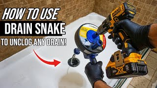 How To Use A Drain Snake To Unclog Any Drain Home DIY For Begginers [upl. by Adekam]