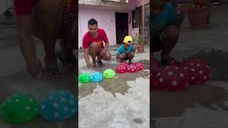 Doted red green colour balloon popping challenge shortsviral balloonpoppingchallenge [upl. by Yeuh763]