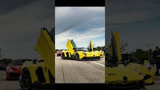 Yellow Lamborghini Minivan ASMR  Luxury Engine Sounds shortscute [upl. by Teyugn581]