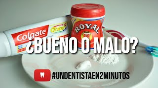 PASTA DE DIENTES  BICARBONATO DE SODIO ¿BUENO O MALO undentistaen2minutos [upl. by Anilrats]