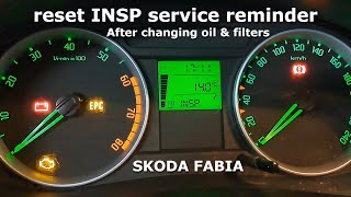 Reset INSP SKODA Fabia ✅ [upl. by Marje]